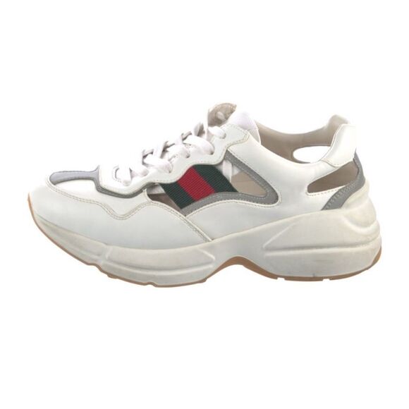 Gucci White and Green Sneakers with Sporty Design - Picture 2 of 5